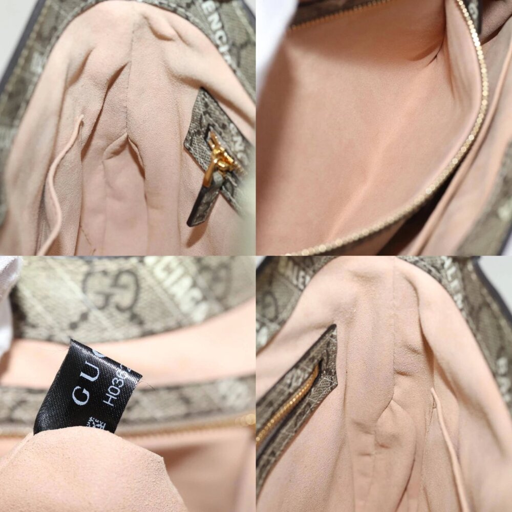 GUCCI GG Supreme Web Sherry Line Jackie Bag BALENCIAGA Beige 636706 Auth 749... - Picture 13 of 15
